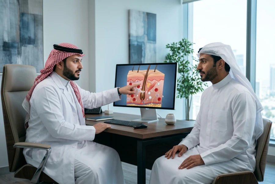 استعد ثقتك وكثافة شعرك - استشارة حقن البلازما الغنية بالصفائح (PRP) لعلاج الصلع الوراثي